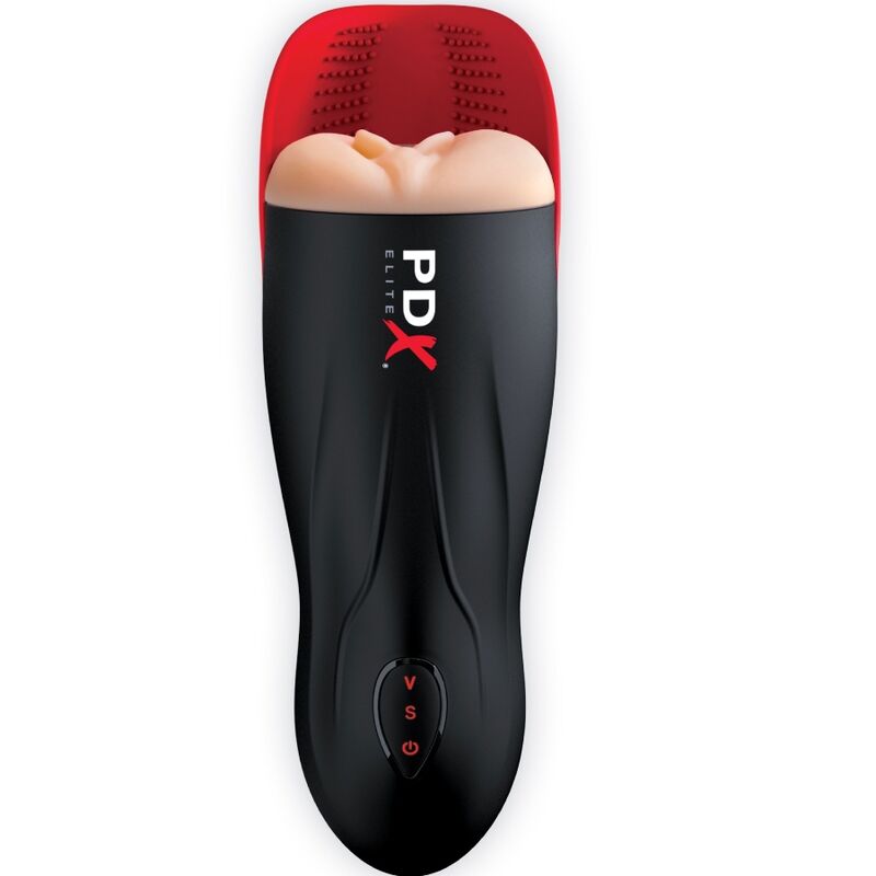 PDX Elite Fuck-O-Matic — masturbador con succión y doble vibración