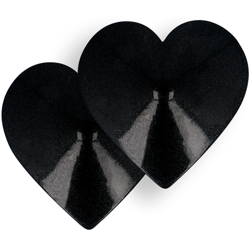 COQUETTE Chic Desire — cubrepezones metal corazones negro