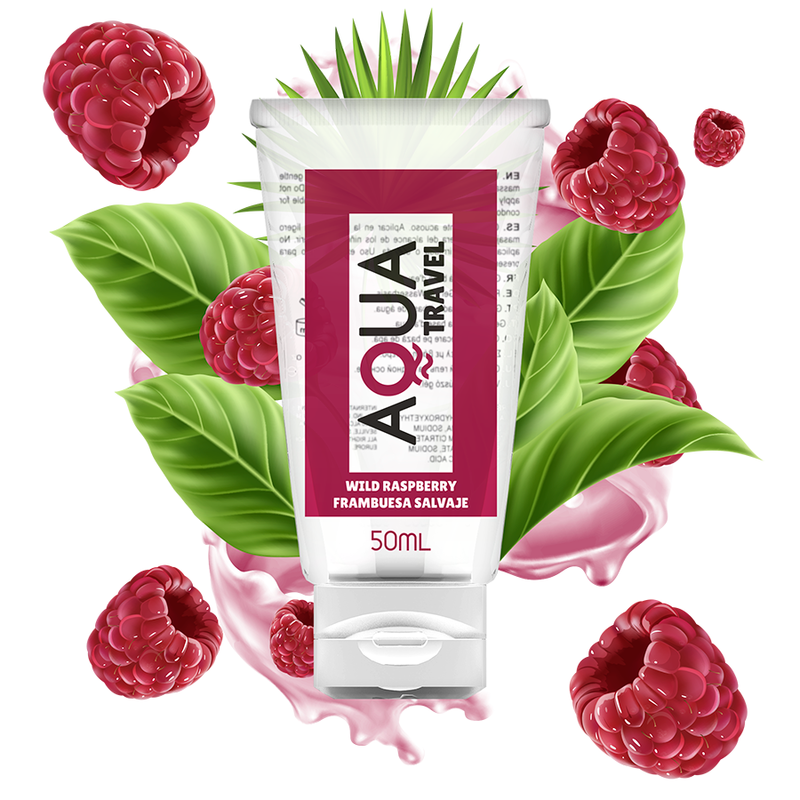 Aqua Travel — lubricante base agua sabor frambuesa salvaje 50 ml