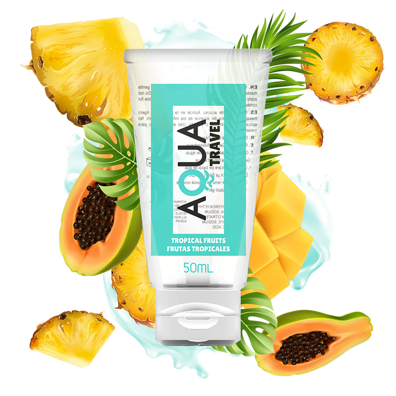 Aqua Travel — lubricante base agua sabor frutas tropicales 50 ml