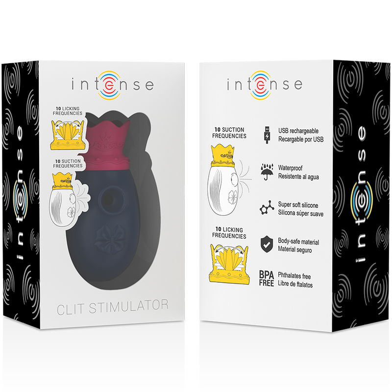 INTENSE - Estimulador de clítoris con succión y licking azul