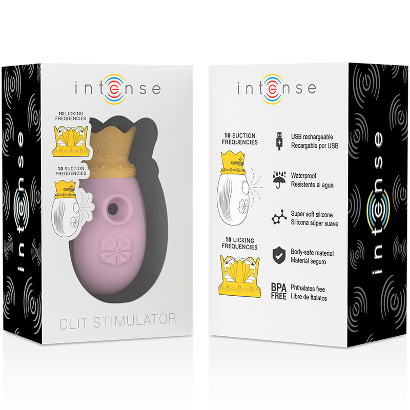 INTENSE - Estimulador de clítoris con succión y licking rosa