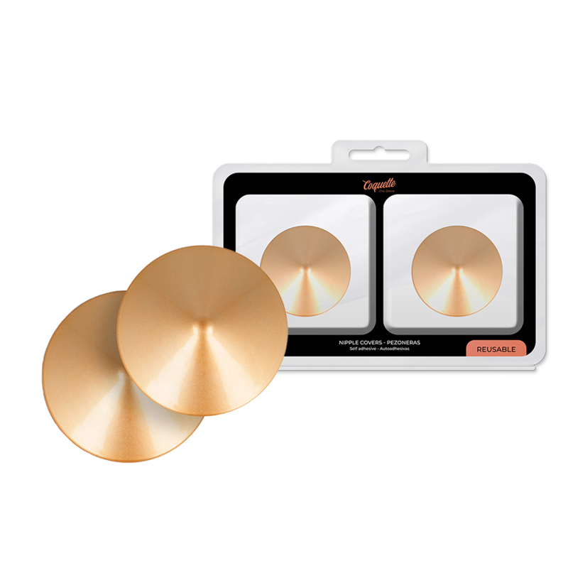 COQUETTE Chic Desire — cubrepezones metal círculos dorados