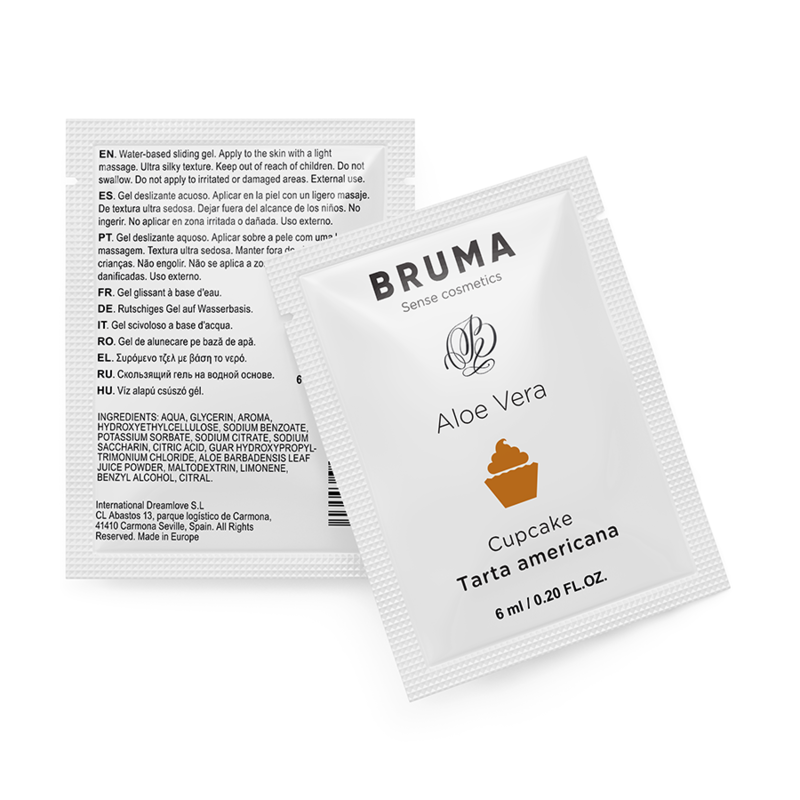 BRUMA — gel deslizante con aloe vera sabor a tarta americana 6 ml