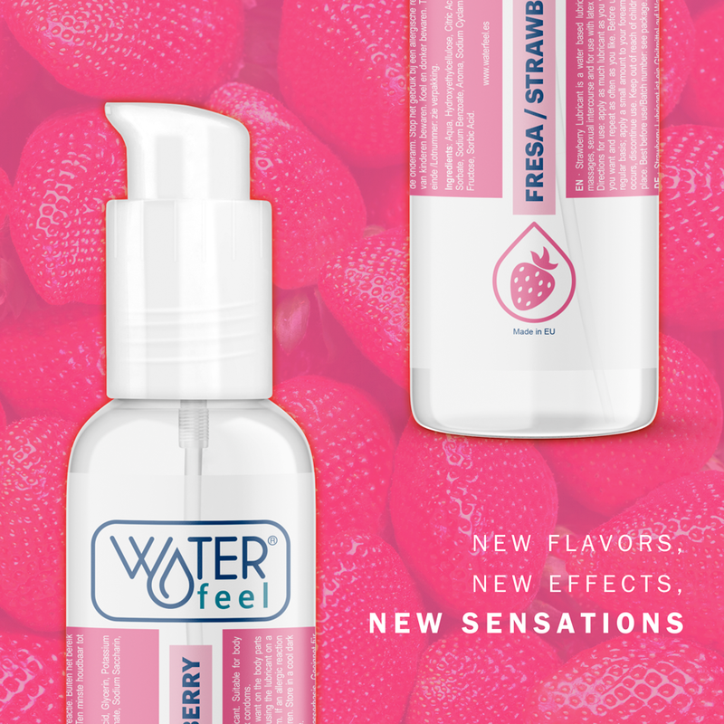 Waterfeel — lubricante base agua sabor fresa 175 ml