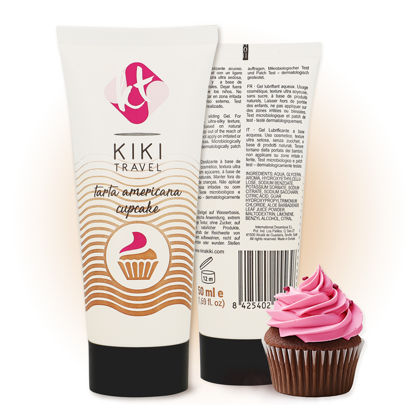KIKÍ Travel — gel lubricante sabor Cupcake (tarta americana) 50 ml