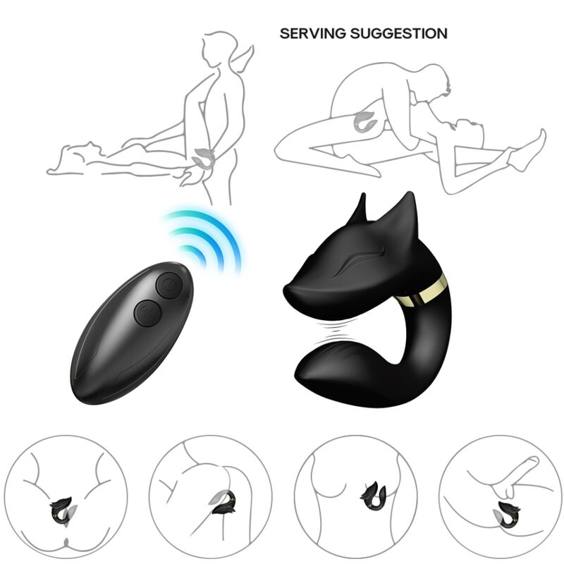 ARMONY Fox — vibrador para parejas con control remoto negro