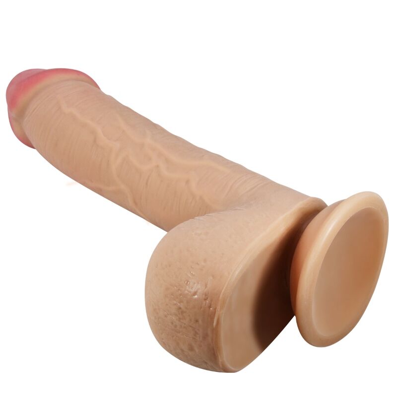 PRETTY LOVE — sliding skin series dildo realístico con ventosa piel deslizante natural 23,4 cm