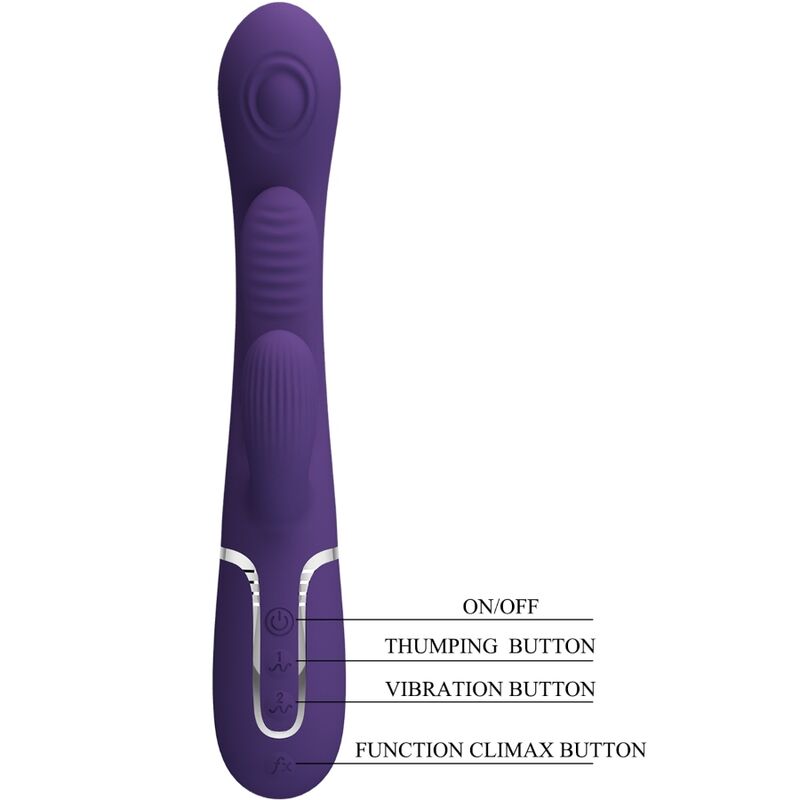 Pretty Love Shania — vibrador rabbit multifunción morado