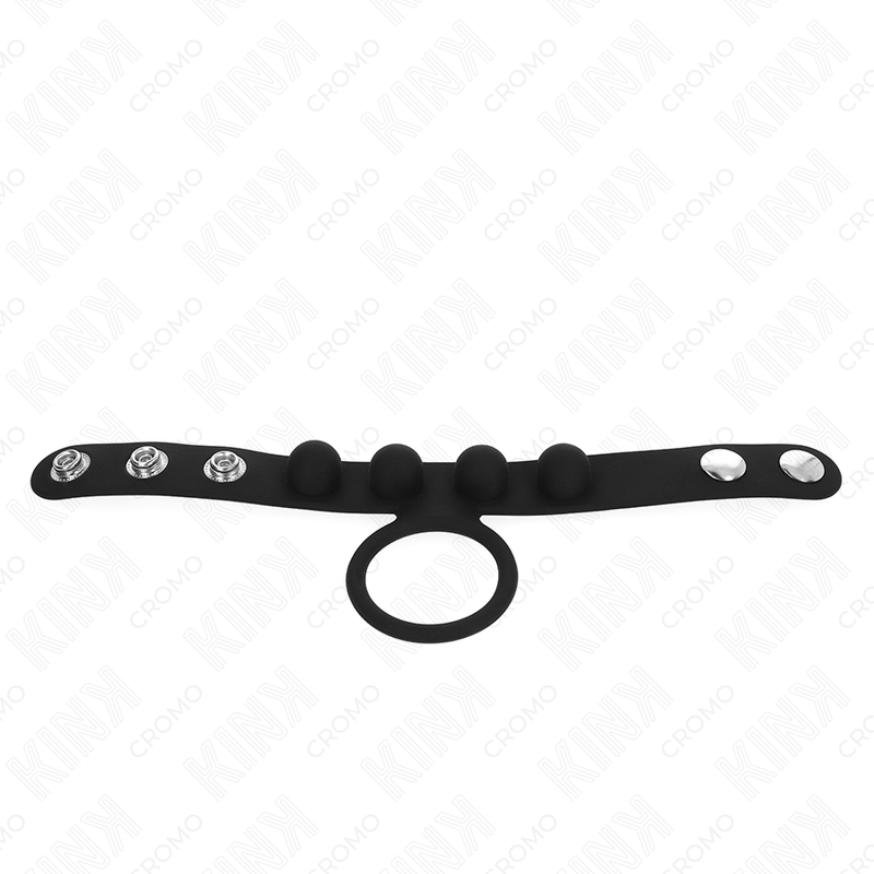 KINK — Anillo masculino de cuero 3.5 cm con cierre a presión