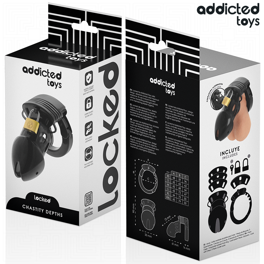 ADDICTED TOYS LOCKED — Chastity Depths jaula de castidad 7,5 cm