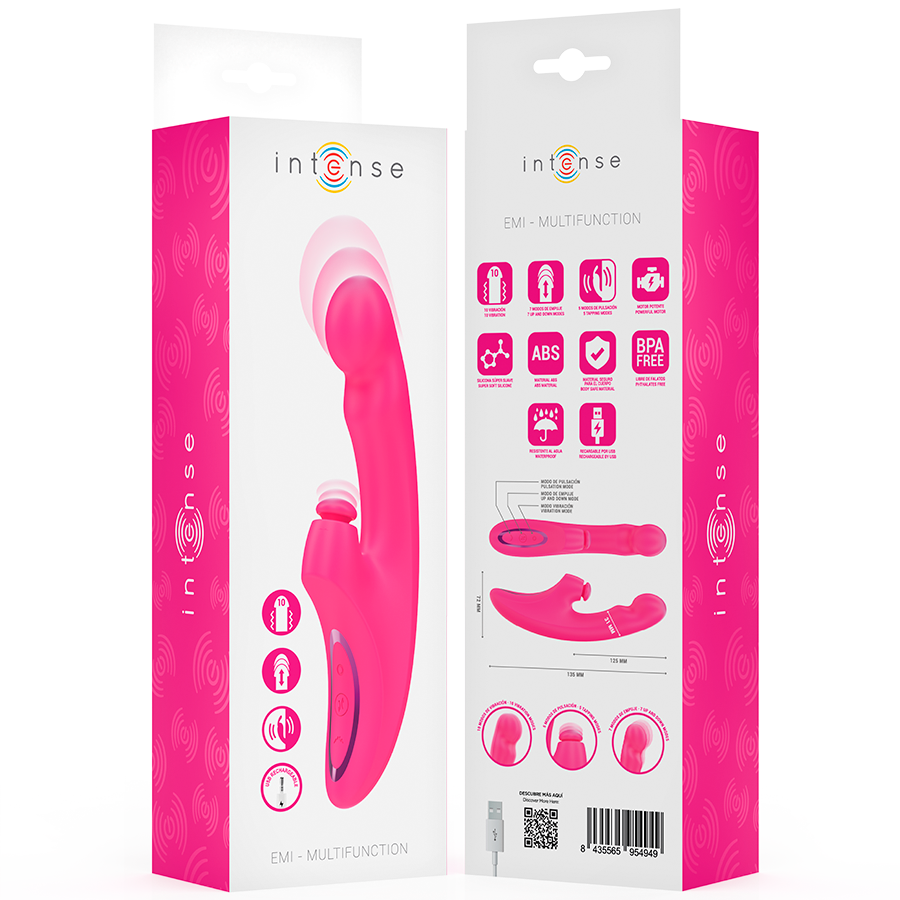 INTENSE Emi — vibrador multifunción 3 en 1 rosa