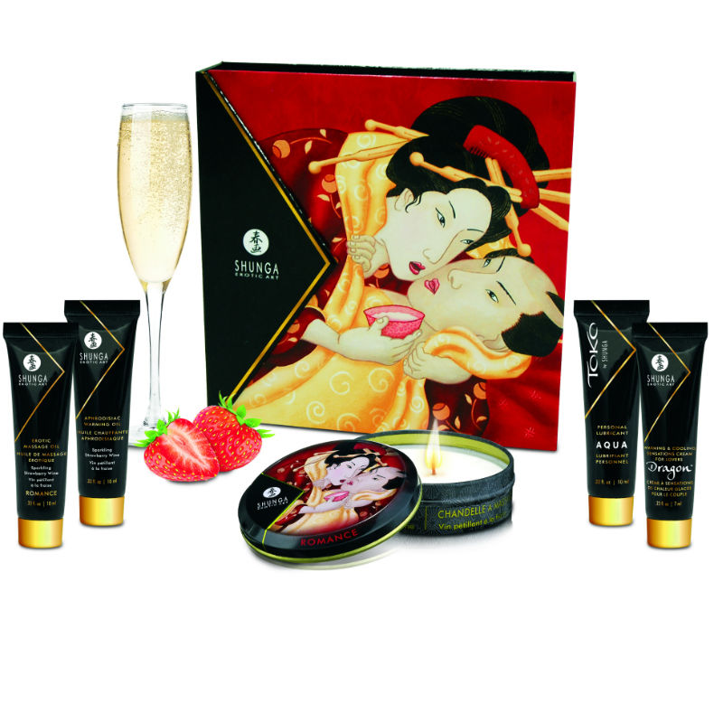 SHUNGA — Kit Secret Geisha Fresas y Cava (set de viaje 5 productos)