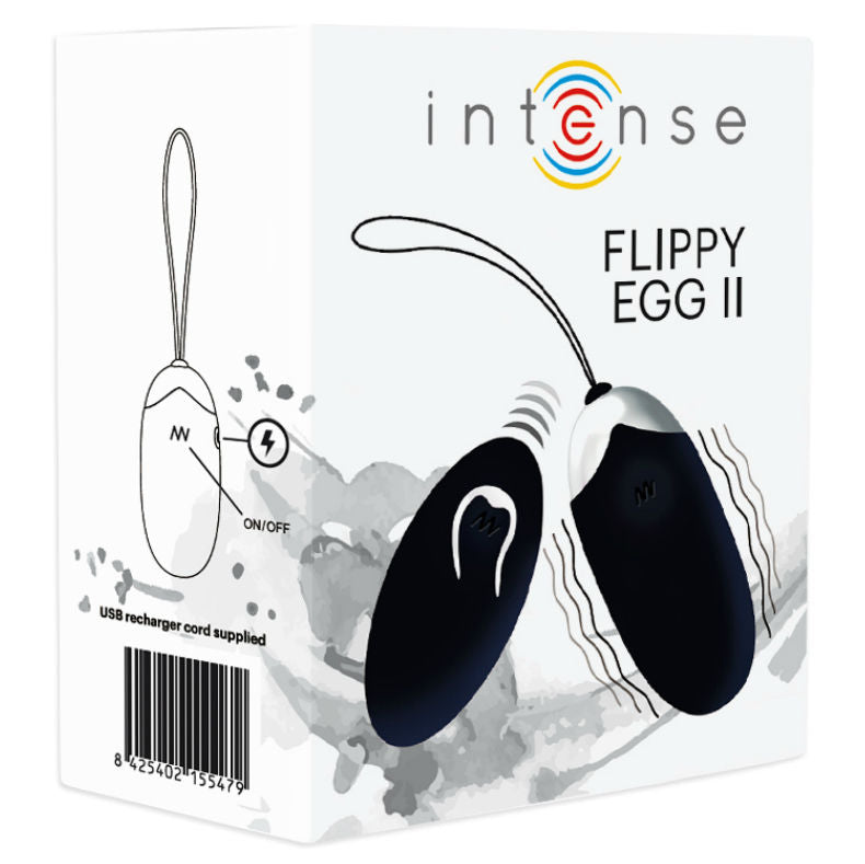 INTENSE - Flippy II huevo recargable remoto negro