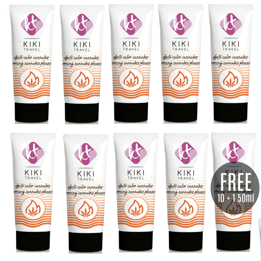 Kikí Travel — gel deslizante sabor a cannabis efecto calor intenso 50 ml (10 + 1 gratis)