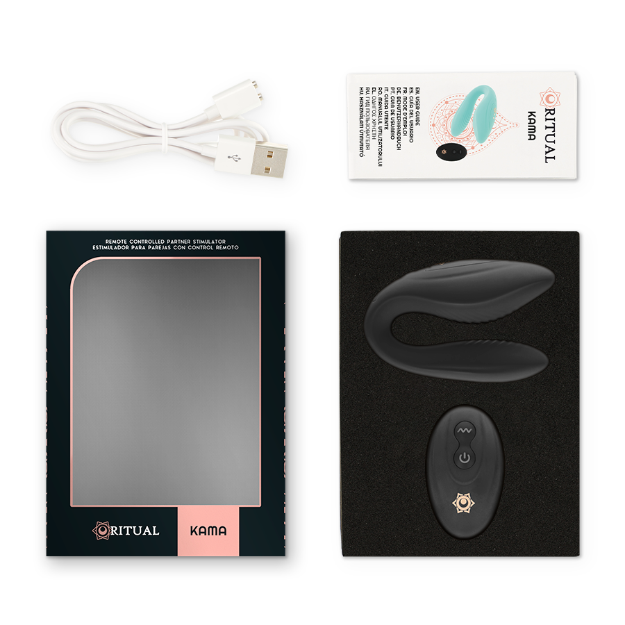 RITHUAL Kama — vibrador para parejas con control remoto negro