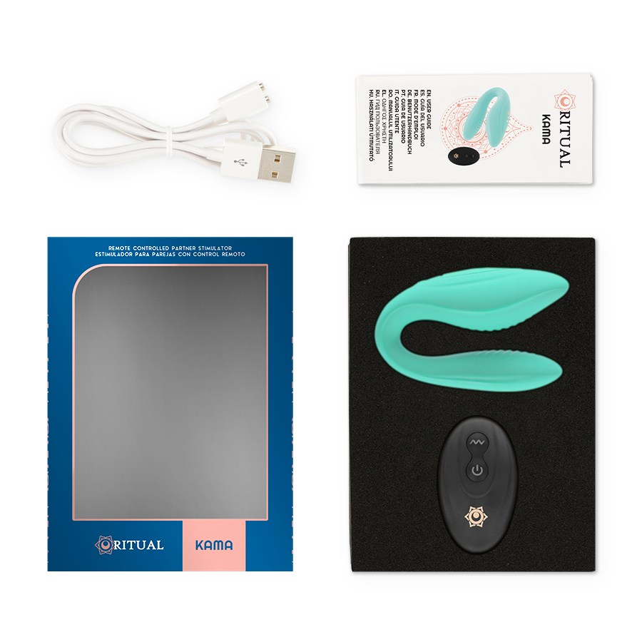 RITHUAL Kama — vibrador para parejas con control remoto aqua