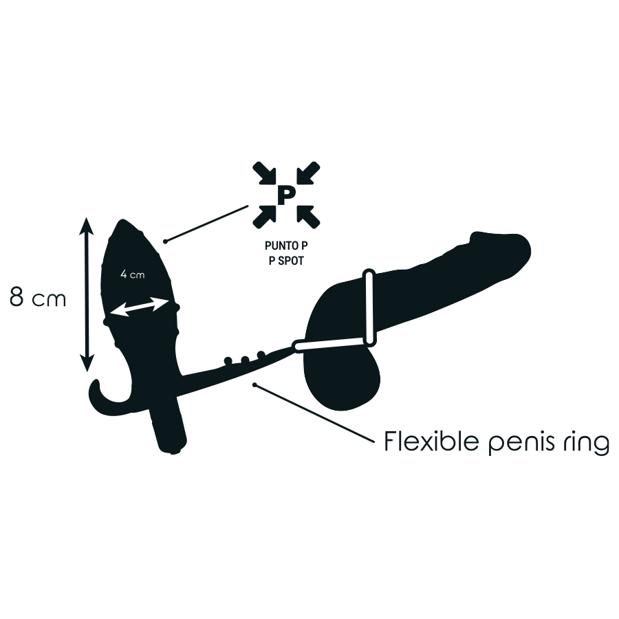 ADDICTED TOYS - PLUG ANAL CON ANILLO DOBLE NEGRO