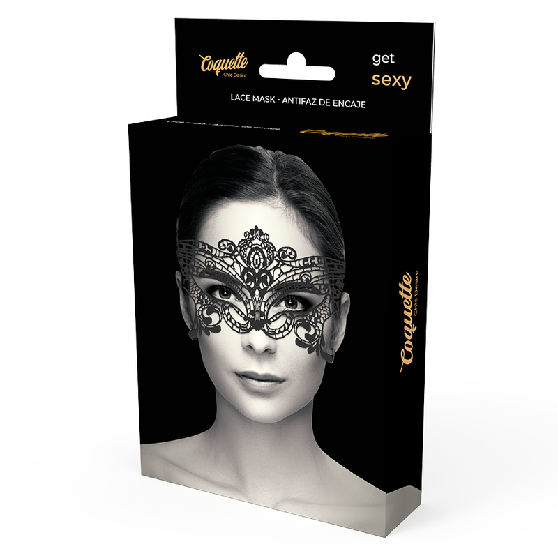 COQUETTE Chic Desire — antifaz encaje negro ancho