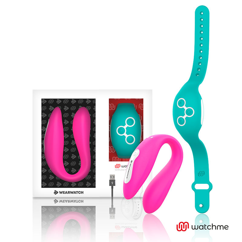WEARWATCH - Vibrador dual Technology WatchMe fucsia / agua marina