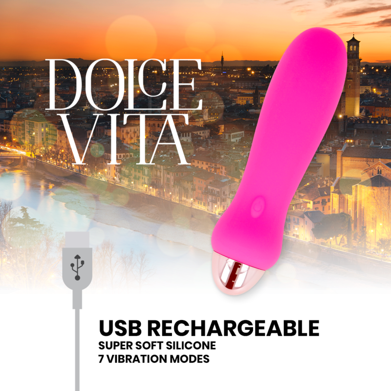 Dolce Vita Five — vibrador recargable 7 velocidades rosa