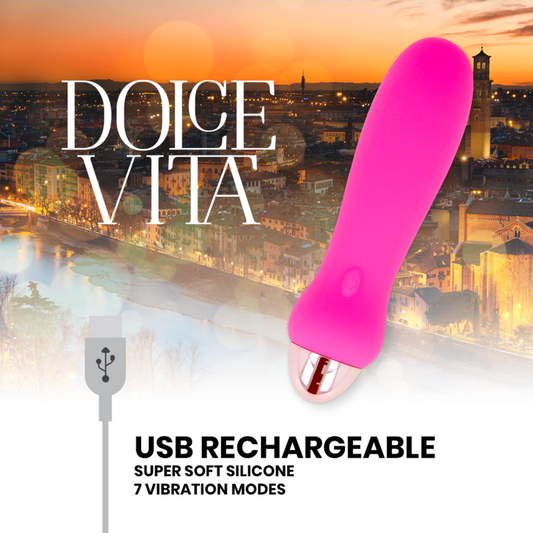 Dolce Vita Five — vibrador recargable 7 velocidades rosa