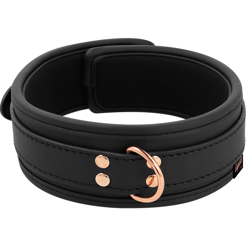 COQUETTE CHIC DESIRE — Fantasy collar cuero vegano con correa y forro de neopreno