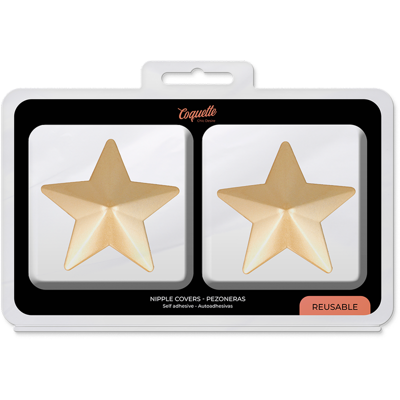 COQUETTE Chic Desire — cubrepezones metal estrellas dorados