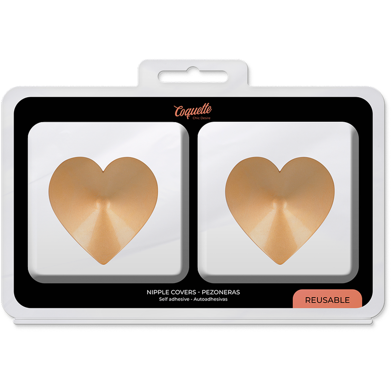 COQUETTE Chic Desire — cubrepezones metal corazones dorados