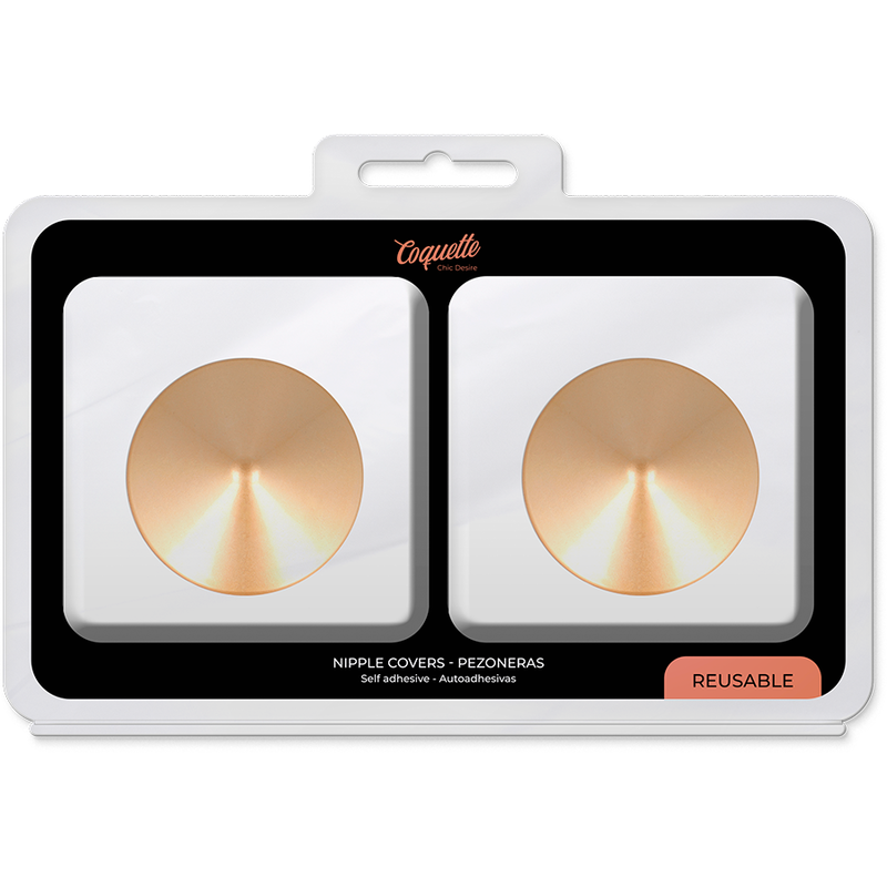 COQUETTE Chic Desire — cubrepezones metal círculos dorados