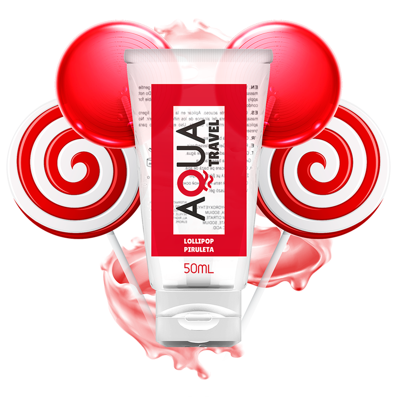 Aqua Travel — lubricante base agua sabor piruleta 50 ml