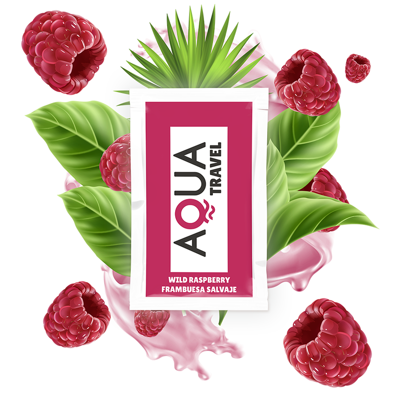 Aqua Travel — lubricante base agua sabor frambuesa salvaje 6 ml
