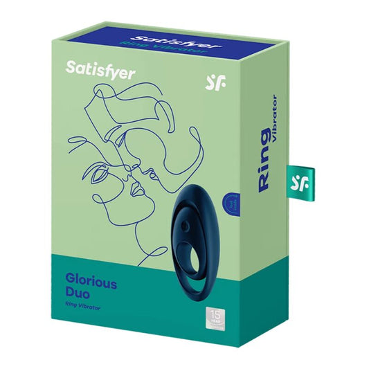 SATISFYER - Glorious Duo anillo vibrador azul