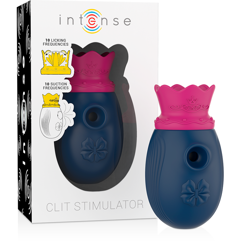 INTENSE - Estimulador de clítoris con succión y licking azul