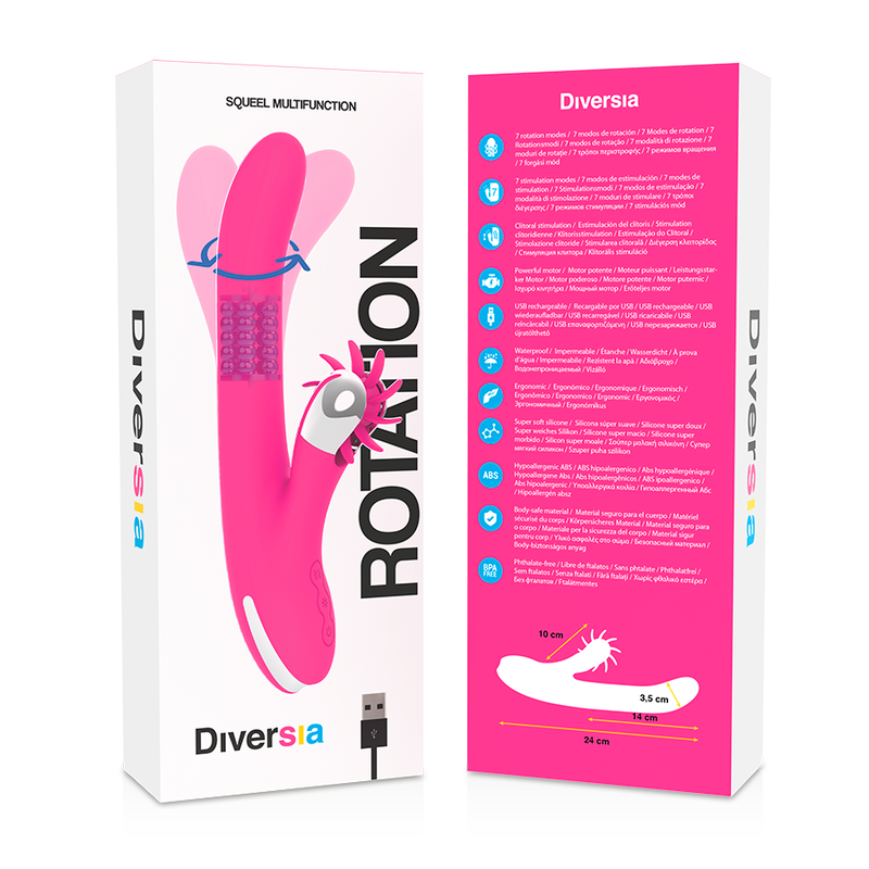 Diversia Bunny Rotation — vibrador rotador punto G (24 cm)