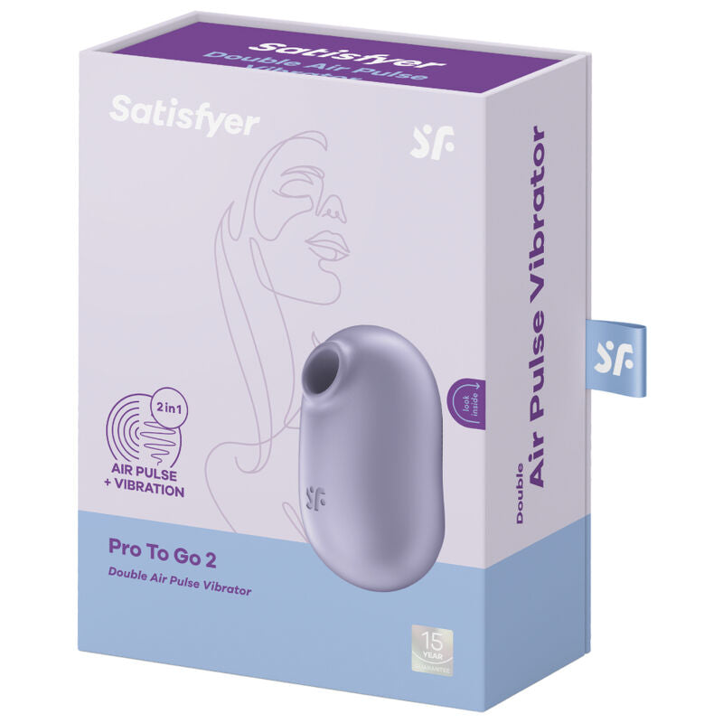 SATISFYER - Pro To Go 2 estimulador y vibrador doble violeta