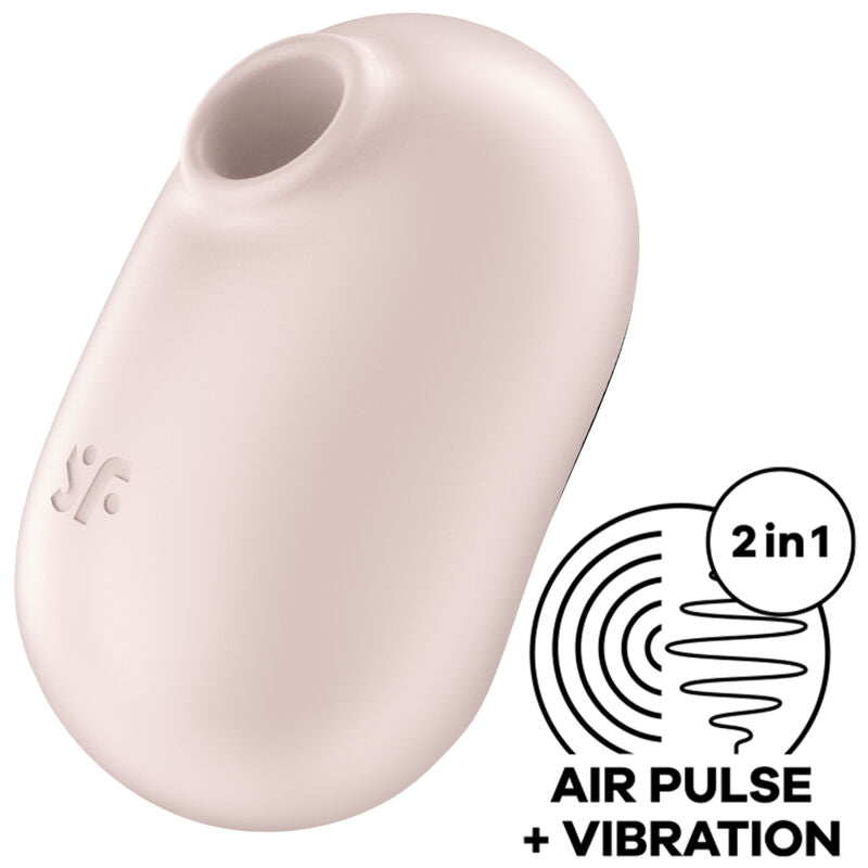 SATISFYER - Pro To Go 2 estimulador y vibrador doble beige