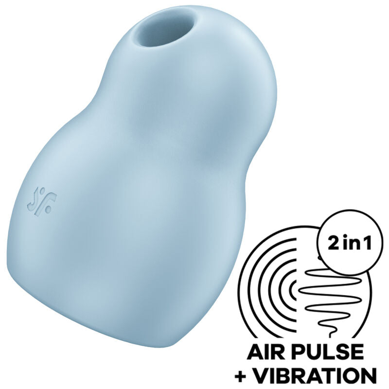 SATISFYER - Pro To Go 1 estimulador y vibrador doble azul
