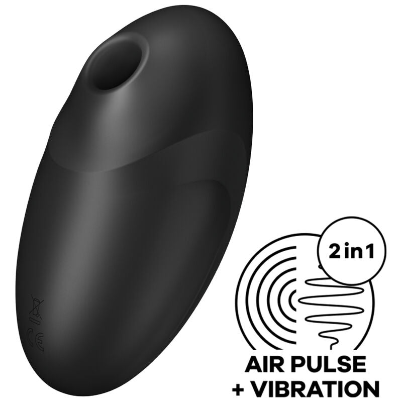 SATISFYER - Vulva Lover 3 estimulador y vibrador negro