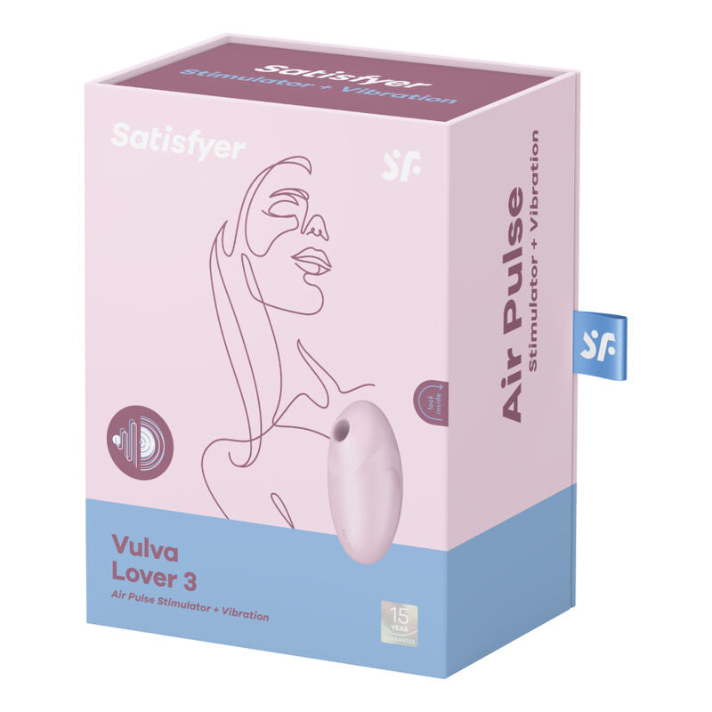 SATISFYER - Vulva Lover 3 estimulador y vibrador rosa