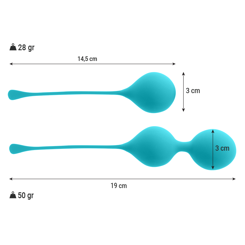 INTENSE — Bolas Kegel Pack Kendall azul
