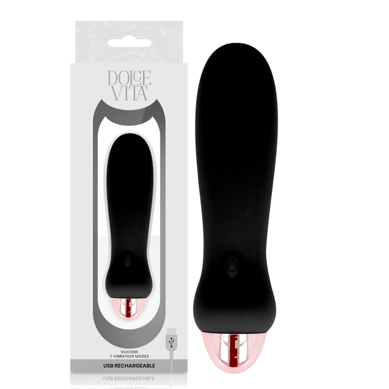 Dolce Vita Five — vibrador recargable 7 velocidades negro