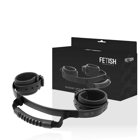 FETISH SUBMISSIVE - Esposas con tirador con forro de neopreno