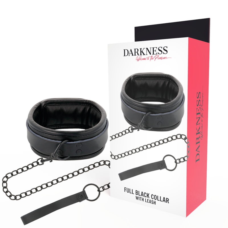 DARKNESS — Collar con cadena negro 2