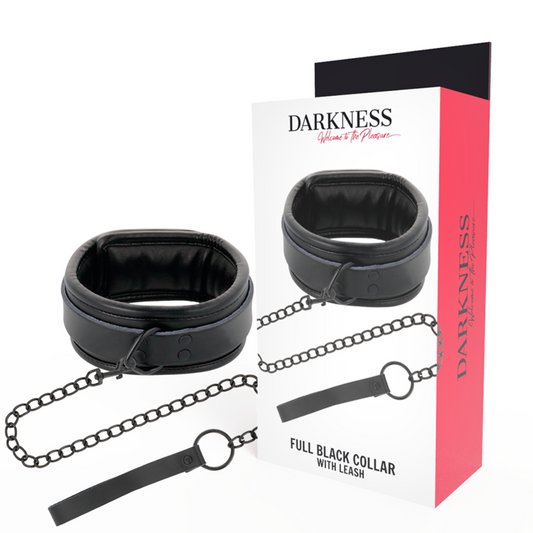 DARKNESS — Collar con cadena negro 2