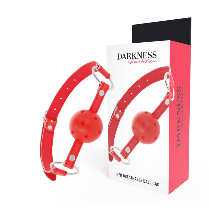 DARKNESS - Mordaza transpirable rojo