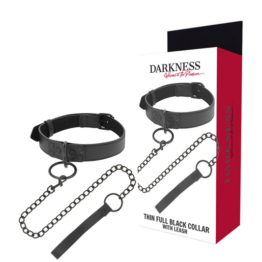 DARKNESS — Collar con cadena negro 1
