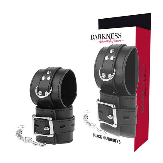 DARKNESS - Esposas leather negro