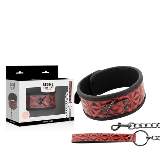 BEGME — Red Edition collar cuero vegano con forro de neopreno