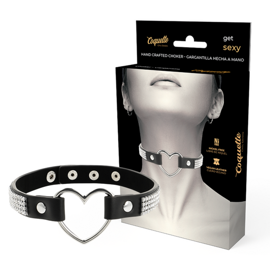 COQUETTE CHIC DESIRE — Choker cuero vegano corazón